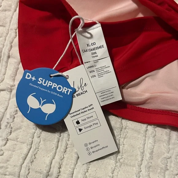 NWT Cupshe Red Bikini Set - Picture 6 of 8